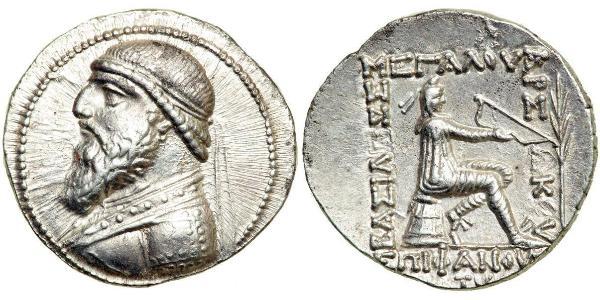 1 Tetradrachm Partherreich (247 BC – 224 AD) Silber Mithridates II. (Parthien) (121-91 BC)