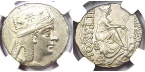 1 Tetradrachm Artaxiad dynasty (190BC - 12AD) Silver Tigranes the Great (140BC - 55BC)