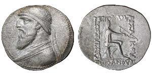 1 Tetradrachm Parthian Empire (247 BC – 224 AD) Silver Mithridates II of Parthia (121-91 BC)