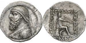 1 Tetradrachm Parthian Empire (247 BC – 224 AD) Silver Mithridates II of Parthia (121-91 BC)