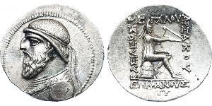 1 Tetradrachm Parthian Empire (247 BC – 224 AD) Silver Mithridates II of Parthia (121-91 BC)