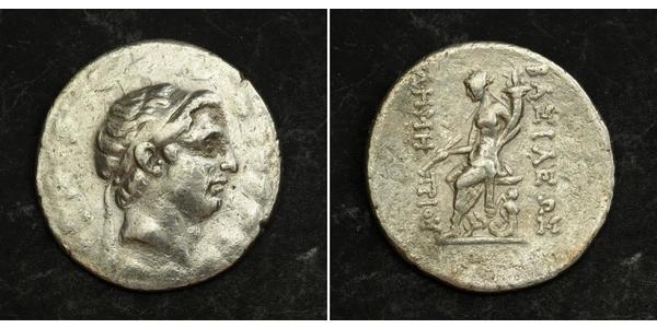 1 Tetradrachm Seleucid Empire (312BC-63 BC) Silver Demetrius I Soter (185BC - 150BC)