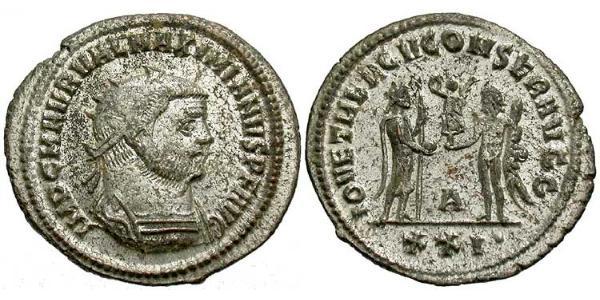 1 Tetradrachm 羅馬帝國  Maximianus (250-310)