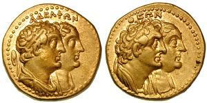1 Tetradrachm 托勒密王國 (305 BC - 30 BC) 金 Ptolemy II Philadelphus (309BC-246BC)