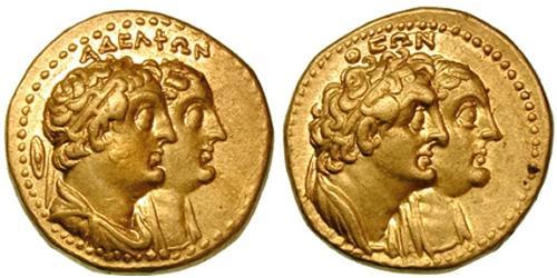 1 Tetradrachm 托勒密王國 (305 BC - 30 BC) 金 Ptolemy II Philadelphus (309BC-246BC)