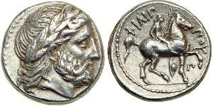 1 Tetradrachm Ancient Greece (1100BC-330) 銀 Philip II of Macedon (382 BC - 336 BC)