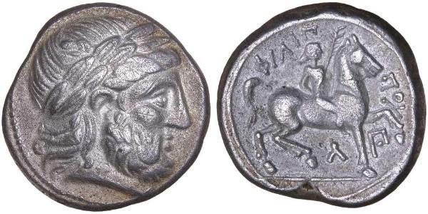 1 Tetradrachm Ancient Greece (1100BC-330) 銀 Philip II of Macedon (382 BC - 336 BC)