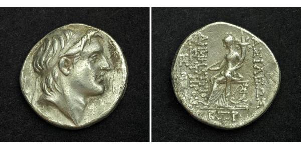 1 Tetradrachm 塞琉古帝国 (312 BC - 63 BC) 銀 Demetrius I Soter (185BC - 150BC)