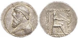 1 Tetradrachm 安息帝國 (247 BC - 224 AD) 銀 Mithridates II of Parthia (121-91 BC)