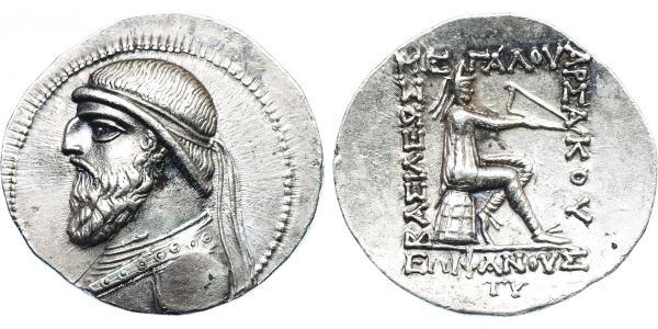 1 Tetradrachm 安息帝國 (247 BC - 224 AD) 銀 Mithridates II of Parthia (121-91 BC)