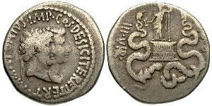 1 Tetradrachm 罗马共和国 (509 BC - 27 BC) 銀 Mark Antony (83BC-30BC)