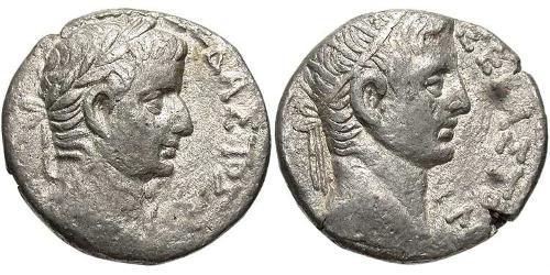1 Tetradrachm 羅馬帝國 銀 Tiberius Claudius Nero (42 BC-37)