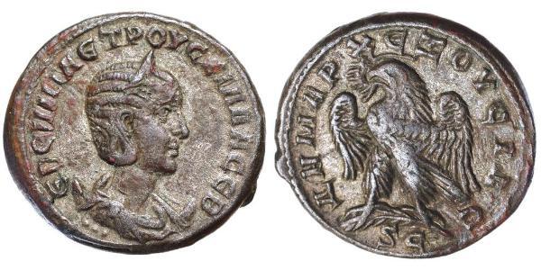 1 Tetradrachm 羅馬帝國 銀 Herennia Etruscilla (249-251)