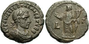 1 Tetradrachm 羅馬帝國 青铜 Trebonianus Gallus (206-253)