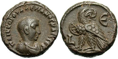 1 Tetradrachm 羅馬帝國 青铜 Valerian II (?-258)