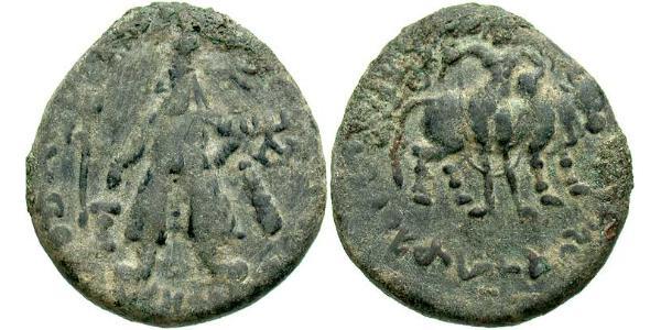 1 Tetradracma Imperio kushán (60-375) Bronce 
