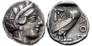 1 Tetradracma Antigua Grecia (1100BC-330) Plata 