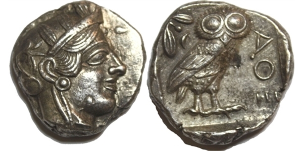 1 Tetradracma Antigua Grecia (1100BC-330) Plata 