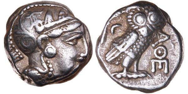 1 Tetradracma Antigua Grecia (1100BC-330) Plata 