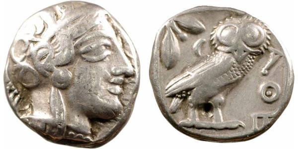 1 Tetradracma Antigua Grecia (1100BC-330) Plata 