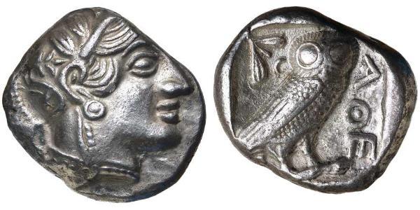1 Tetradracma Antigua Grecia (1100BC-330) Plata 