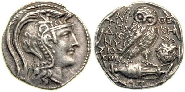 1 Tetradracma Antigua Grecia (1100BC-330) Plata 