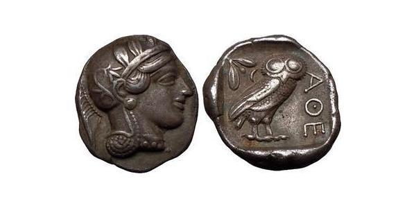 1 Tetradracma Antigua Grecia (1100BC-330) Plata 
