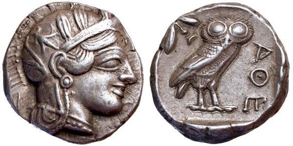 1 Tetradracma Antigua Grecia (1100BC-330) Plata 