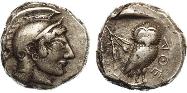 1 Tetradracma Antigua Grecia (1100BC-330) Plata 