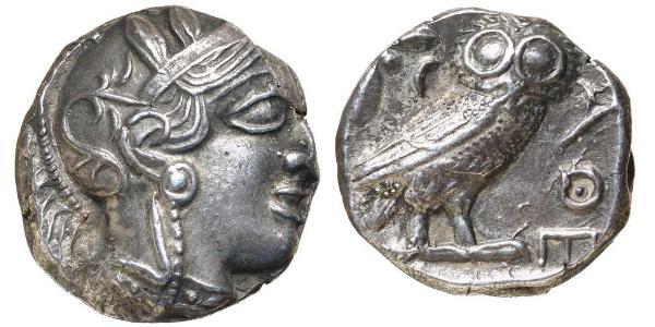 1 Tetradracma Antigua Grecia (1100BC-330) Plata 
