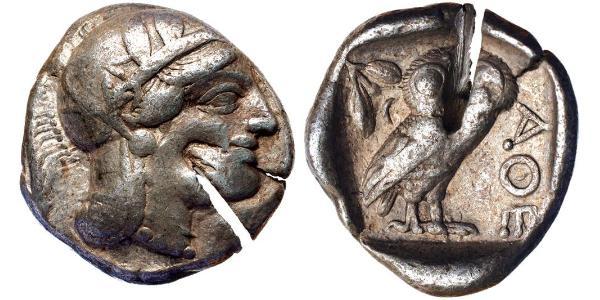 1 Tetradracma Antigua Grecia (1100BC-330) Plata 