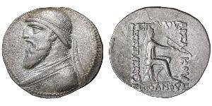 1 Tetradramma Impero partico (247 BC – 224 AD) Argento Mitridate II di Partia (121-91 BC)