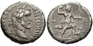 1 Tetradramma Impero romano (27BC-395) Argento Antonino Pio  (86-161)
