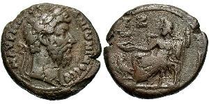 1 Tetradramma Impero romano (27BC-395) Bronzo Marco Aurelio (121-180)