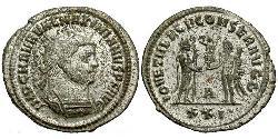 1 Tetradramma Impero romano (27BC-395)  Massimiano (250-310)