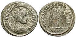 1 Tetradramma Impero romano (27BC-395)  Massimiano (250-310)