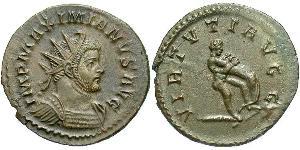 1 Tetradramma Impero romano (27BC-395)  Massimiano (250-310)