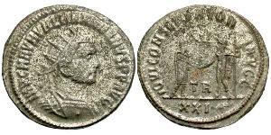 1 Tetradramma Impero romano (27BC-395)  Massimiano (250-310)