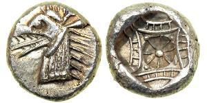 1 Tetrobol Grecia antica (1100BC-330) Argento 