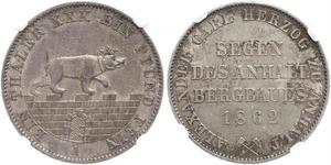 1 Thaler Anhalt-Bernbourg (1603 - 1863) Argent Alexandre-Charles d