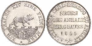 1 Thaler Anhalt-Bernbourg (1603 - 1863) Argent Alexandre-Charles d