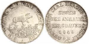 1 Thaler Anhalt-Bernbourg (1603 - 1863) Argent Alexandre-Charles d