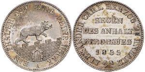 1 Thaler Anhalt-Bernbourg (1603 - 1863) Argent Alexandre-Charles d