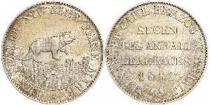 1 Thaler Anhalt-Bernbourg (1603 - 1863) Argent Alexandre-Charles d