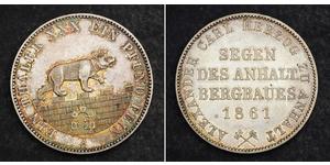 1 Thaler Anhalt-Bernbourg (1603 - 1863) Argent Alexandre-Charles d