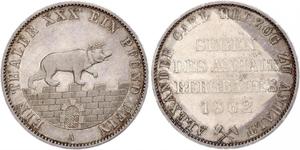 1 Thaler Anhalt-Bernbourg (1603 - 1863) Argent Alexandre-Charles d