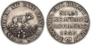 1 Thaler Anhalt-Bernbourg (1603 - 1863) Argent Alexandre-Charles d