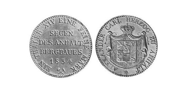 1 Thaler Anhalt-Bernbourg (1603 - 1863) Argent Alexis-Frédéric-Christian d