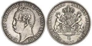 1 Thaler Anhalt-Dessau (1603 -1863) Argent Léopold IV d