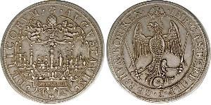 1 Thaler Augsbourg (1276 - 1803) Argent Ferdinand II du Saint-Empire(1578 -1637)